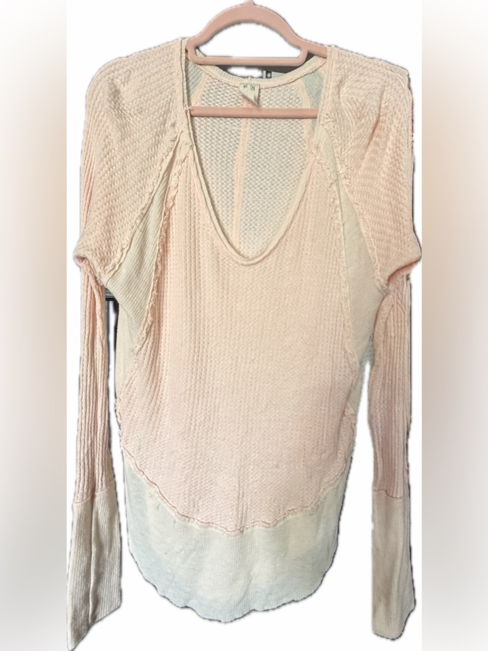 We The Free Peach Knit Tunic Top